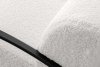 CARO Fotel biały w tkaninie baranek z podłokietnikiem biały - zdjęcie 9