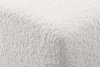CARO Nowoczesny puf w tkaninie baranek biały biały - zdjęcie 6