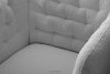 CORDI Elegancki fotel na nóżkach w tkaninie baranek jasny szary jasny szary - zdjęcie 6