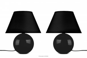HULAR, https://konsimo.pl/kolekcja/hular/ Czarna klasyczna lampa stołowa 2szt. czarny - zdjęcie