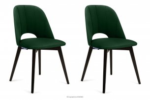 BOVIO, https://konsimo.pl/kolekcja/bovio/ Krzesła do salonu butelkowa zieleń 2szt ciemny zielony/wenge - zdjęcie