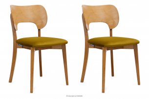 LYCO, https://konsimo.pl/kolekcja/lyco/ Krzesła loft dąb żółte 2szt miodowy/dąb jasny - zdjęcie