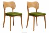 LYCO Krzesła loft dąb zielone 2szt oliwkowy/dąb jasny - zdjęcie 1