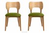 LYCO Krzesła loft dąb zielone 2szt oliwkowy/dąb jasny - zdjęcie 3