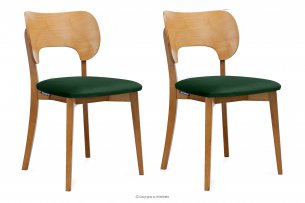 LYCO, https://konsimo.pl/kolekcja/lyco/ Krzesła loft dąb butelkowa zieleń 2szt ciemny zielony/dąb jasny - zdjęcie