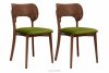 LYCO Krzesła loft orzech zielone 2szt olwikowy/orzech średni - zdjęcie 1