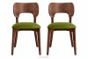 LYCO Krzesła loft orzech zielone 2szt olwikowy/orzech średni - zdjęcie 3