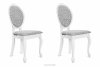 MEXI Krzesła do toaletki białe vintage 2szt biały/szary - zdjęcie 1