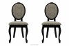 MEXI Krzesła do toaletki czarne glamour 2szt czarny/beżowy - zdjęcie 3