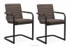 BASKO Krzesła biurowe brązowe 2szt brązowy/czarny - zdjęcie 1