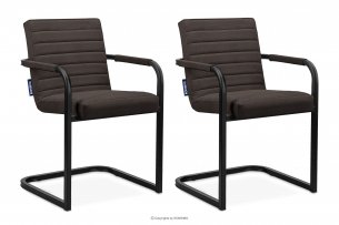 BASKO, https://konsimo.pl/kolekcja/basko/ Krzesła biurowe brąz 2szt ciemny brązowy/czarny - zdjęcie