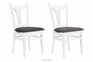 TILU, https://konsimo.pl/kolekcja/tilu/ Krzesła do jadalni glamour szare 2szt szary/biały - zdjęcie