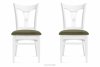 TILU Krzesła do jadalni glamour zielone 2szt zielony/biały - zdjęcie 3