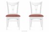TILU Krzesła do jadalni glamour różowe 2szt różowy/biały - zdjęcie 3