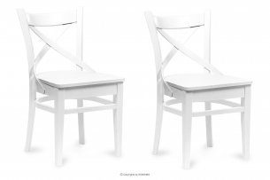 TEMOS, https://konsimo.pl/kolekcja/temos/ Krzesła do kuchni białe 2szt biały - zdjęcie