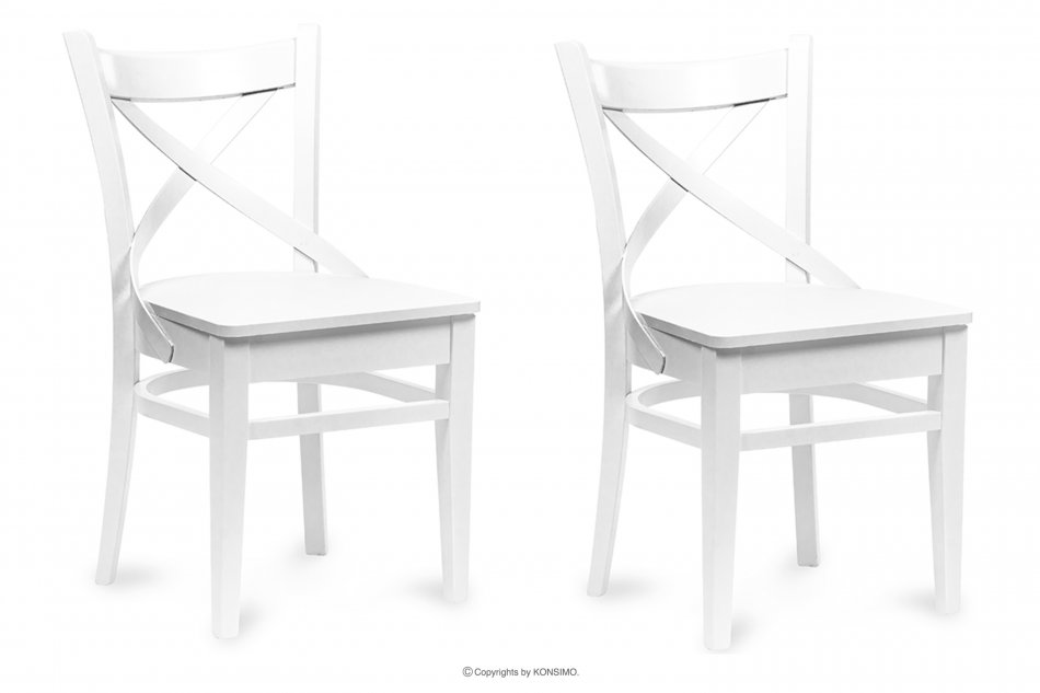 TEMOS Krzesła do kuchni białe 2szt biały - zdjęcie 0