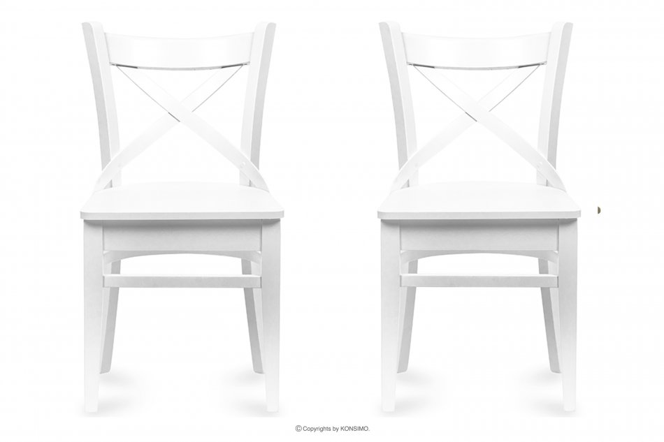 TEMOS Krzesła do kuchni białe 2szt biały - zdjęcie 1