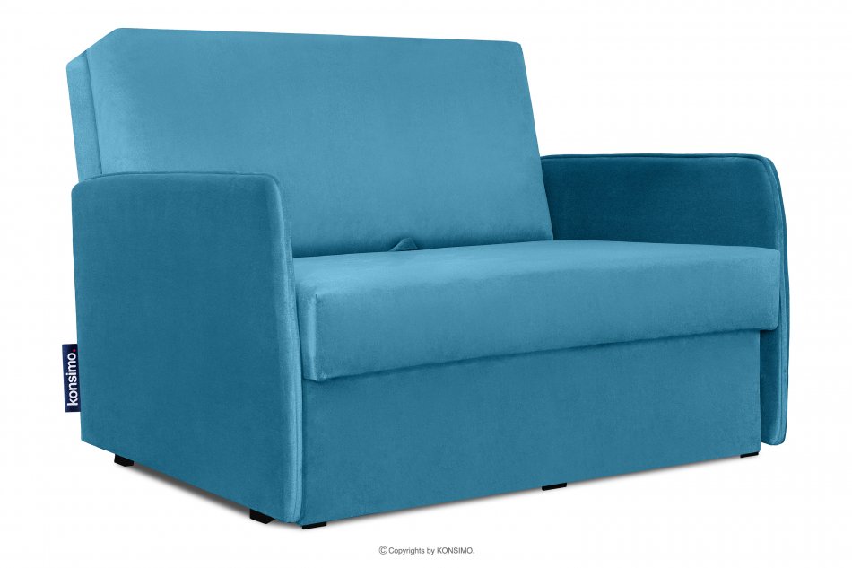 PEDATU Sofa 2 z funkcją spania niebieska niebieski - zdjęcie 2