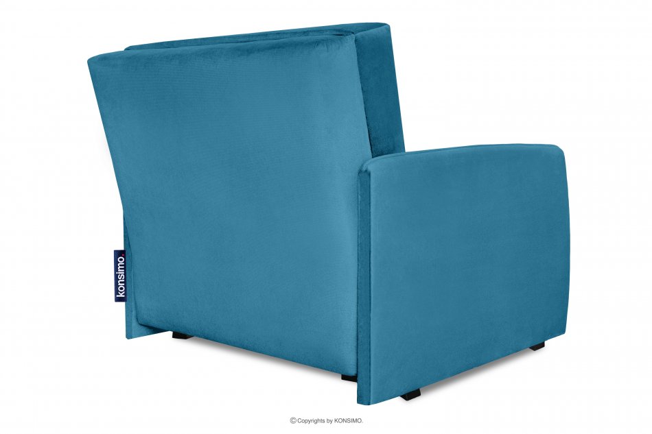 PEDATU Rozkładany fotel  do dziecięcego pokoju niebieski niebieski - zdjęcie 4