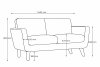 TAGIO Skandynawska sofa 2 osobowa w tkaninie baranek kremowa kremowy - zdjęcie 14