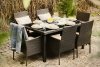 SCILLOS Zestaw mebli ogrodowych stół z krzesłami brązowy/beżowy - zdjęcie 2