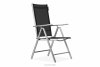 ARCTI Zestaw mebli ogrodowych stół z krzesłami rozkładanymi czarny/srebrny - zdjęcie 3