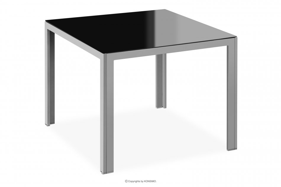 ARCTI Zestaw mebli ogrodowych stół z krzesłami rozkładanymi czarny/srebrny - zdjęcie 6