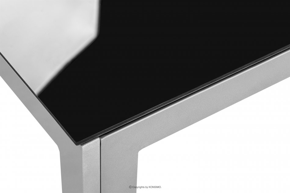 ARCTI Zestaw mebli ogrodowych stół z krzesłami rozkładanymi czarny/srebrny - zdjęcie 10