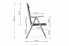 ARCTI Zestaw mebli ogrodowych stół z krzesłami rozkładanymi czarny/srebrny - zdjęcie 17