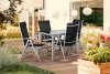 ARCTI Zestaw mebli ogrodowych stół z krzesłami rozkładanymi czarny/srebrny - zdjęcie 28