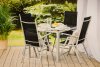 ARCTI Zestaw mebli ogrodowych stół z krzesłami rozkładanymi czarny/srebrny - zdjęcie 20