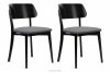 VINIS Krzesła nowoczesne czarne drewniane szare 2szt szary/czarny - zdjęcie 1