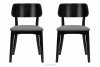 VINIS Krzesła nowoczesne czarne drewniane szare 2szt szary/czarny - zdjęcie 3