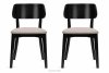 VINIS Krzesła nowoczesne czarne drewniane beż 2szt beżowy/czarny - zdjęcie 3