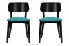 VINIS Krzesła nowoczesne czarne drewniane turkus 2szt turkusowy/czarny - zdjęcie 3