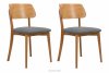 VINIS Krzesła nowoczesne drewniane dąb szare 2szt szary/dąb jasny - zdjęcie 1