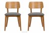VINIS Krzesła nowoczesne drewniane dąb szare 2szt szary/dąb jasny - zdjęcie 3