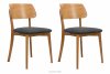 VINIS Krzesła nowoczesne drewniane dąb grafitowe 2szt grafitowy/dąb jasny - zdjęcie 1