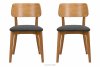 VINIS Krzesła nowoczesne drewniane dąb grafitowe 2szt grafitowy/dąb jasny - zdjęcie 3
