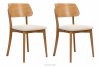 VINIS Krzesła nowoczesne drewniane dąb kremowe 2szt kremowy/dąb jasny - zdjęcie 1