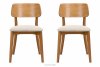 VINIS Krzesła nowoczesne drewniane dąb kremowe 2szt kremowy/dąb jasny - zdjęcie 3