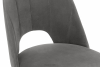 TINO Krzesło do jadalni welur szare szary/jasny dąb - zdjęcie 6