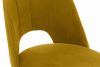 TINO Krzesło do jadalni welur żółte musztardowy/jasny dąb - zdjęcie 6