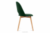 TINO Krzesło do jadalni welur butelkowa zieleń ciemny zielony/jasny dąb - zdjęcie 4