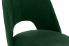 TINO Krzesło do jadalni welur butelkowa zieleń ciemny zielony/jasny dąb - zdjęcie 6