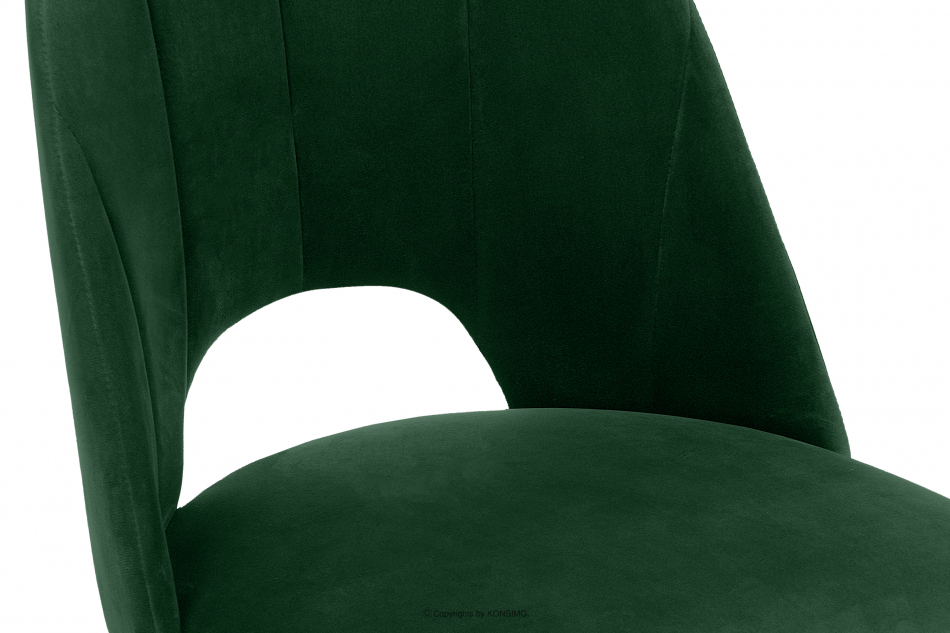 TINO Krzesło do jadalni welur butelkowa zieleń ciemny zielony/jasny dąb - zdjęcie 5