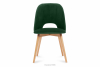 TINO Krzesła do jadalni welur butelkowa zieleń 2szt ciemny zielony/jasny dąb - zdjęcie 4