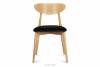 RABI Krzesło drewniane dąb czarny welur czarny/jasny dąb - zdjęcie 3