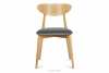 RABI Krzesło drewniane dąb szary welur szary/dąb jasny - zdjęcie 3