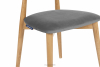 RABI Krzesło drewniane dąb szary welur szary/dąb jasny - zdjęcie 7